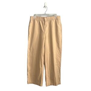 GAP women’s Medium Sand Linen Pull in stretchy waist full leg pants